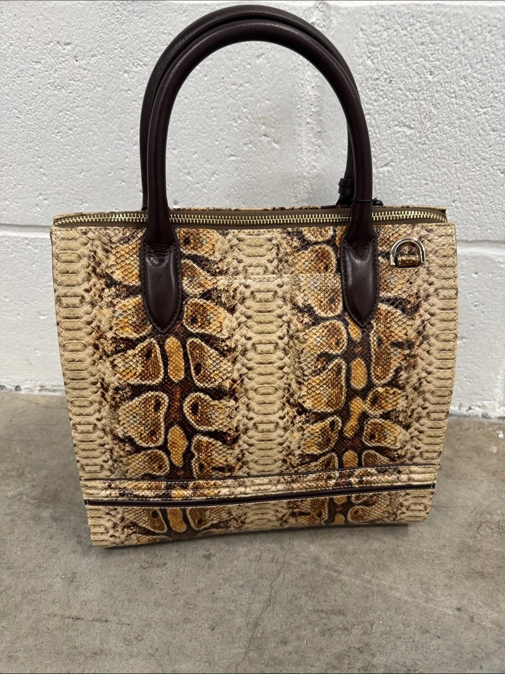 Brahmin structured satchel